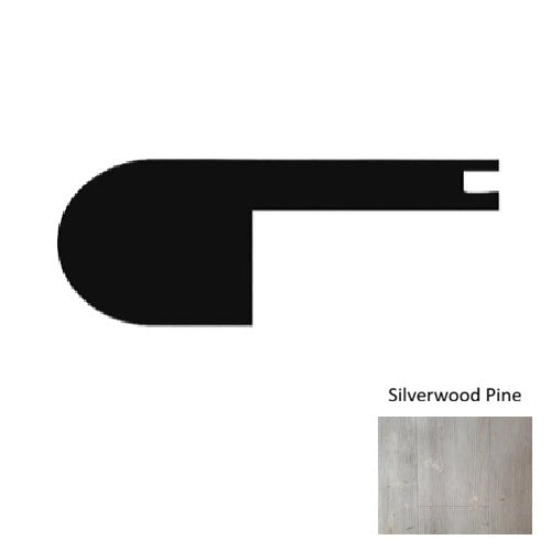 1700 Series Vinyl Silverwood Pine Flush Stair Nose Embossed 1