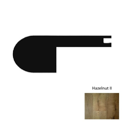 1800 Series Vinyl Hazelnut II Flush Stair Nose Embossed 1