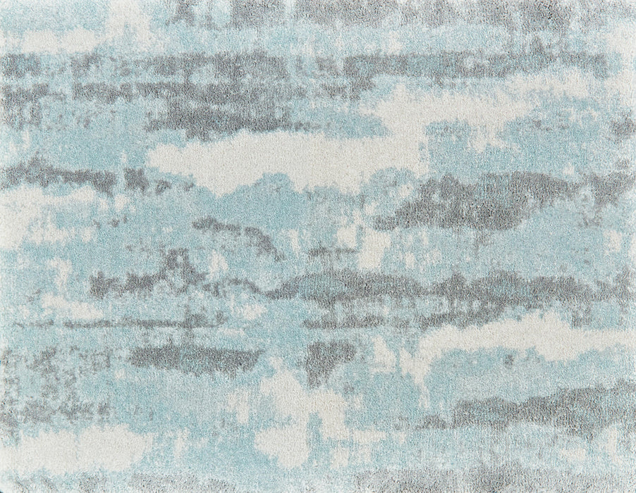 Marvelous Polypropylene & Polysilk Powder Blue 13182 Carpet Pattern 1