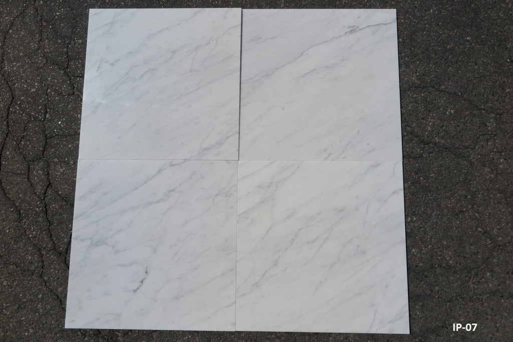 Blanco Ibiza Marble Tile - 24" x 24" x 3/8" Polished