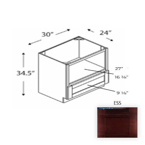 Framed Shaker Classic Wood Espresso Maple Base Cabinet Natural clear coat 1