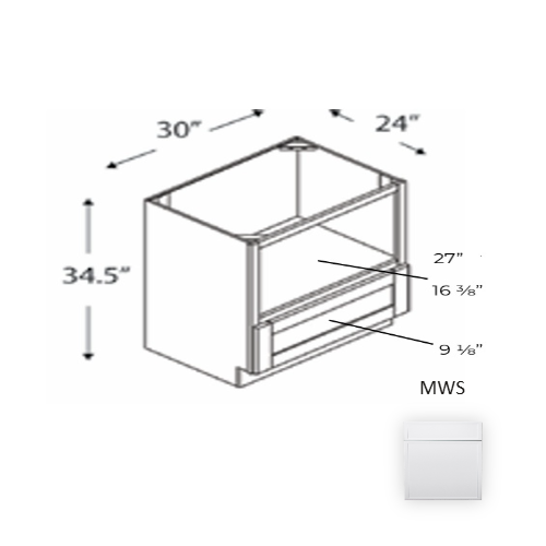 Framed Shaker Premium Wood Micro White Shaker Base Cabinet Natural clear coat 1