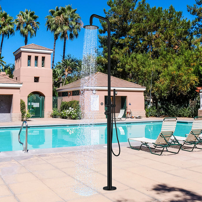 Matte Black Stainless Steel Outdoor Shower