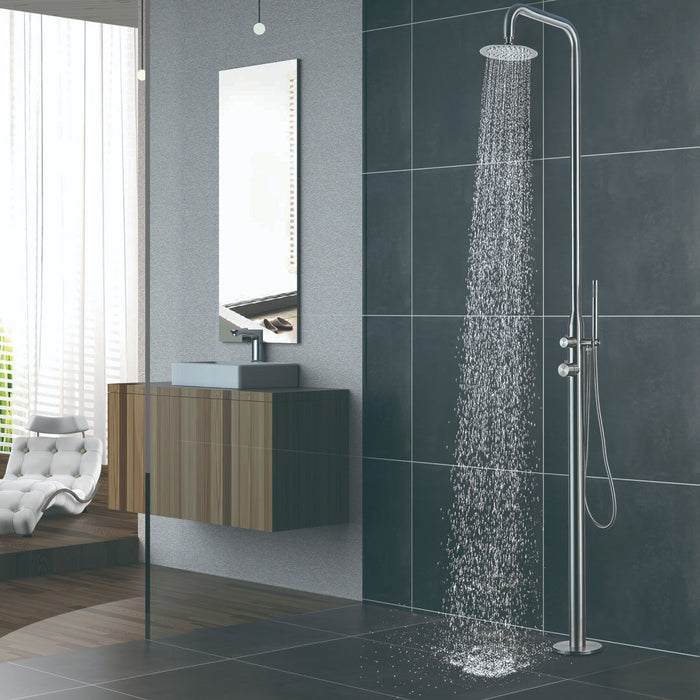 Brushed Stainless Steel Outdoor Shower