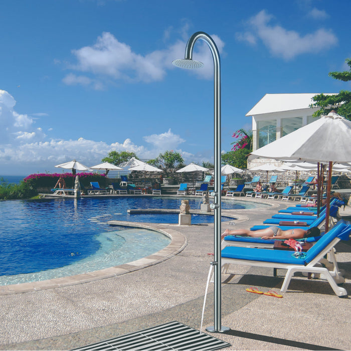 Brushed Stainless Steel Outdoor Shower