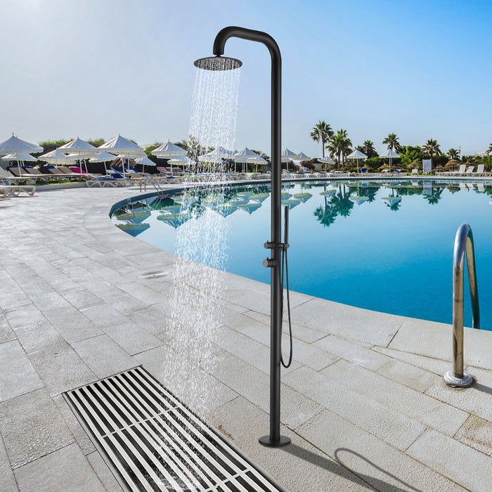 Matte Black Stainless Steel Outdoor Shower