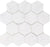 Full Sheet Sample - Snow White White Hexagon Natural Stone Mosaic - 3" Honed