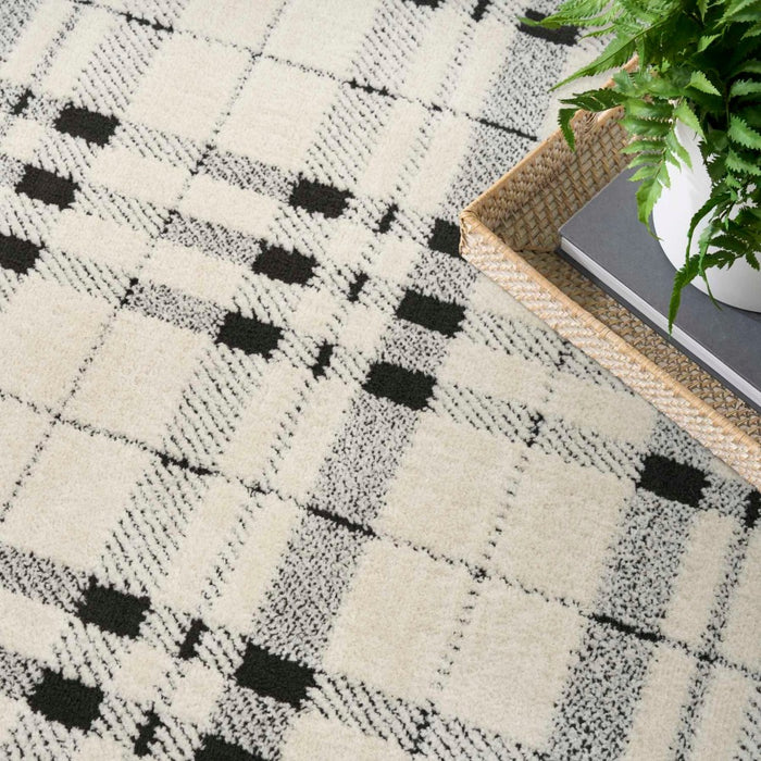 Modern Comfort Polyester Ivory Black MNC04 IVBLK