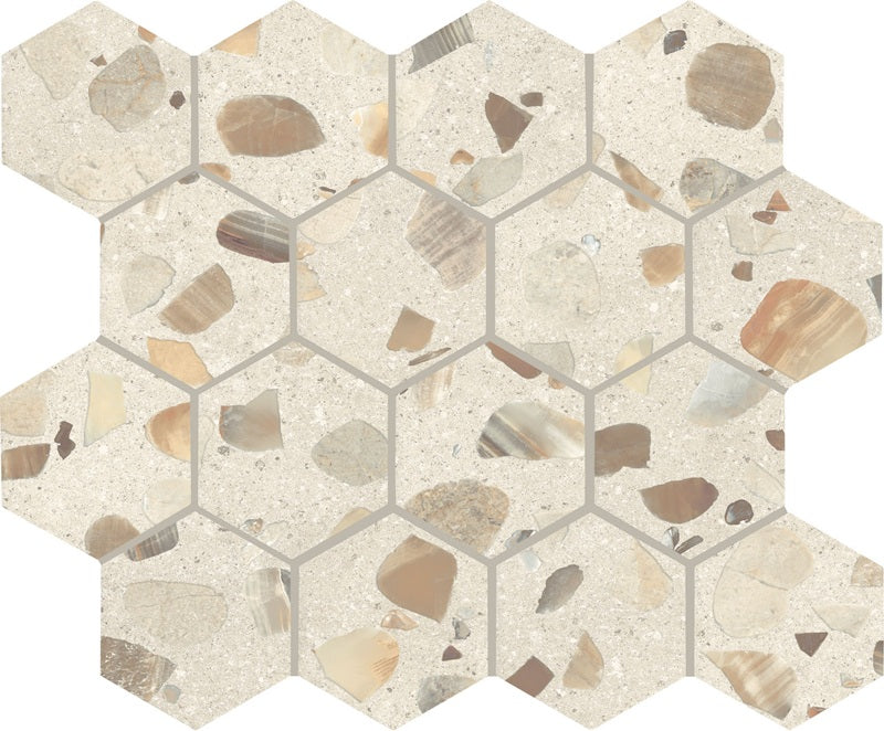 Curation Porcelain Stucco CA13 Mosaic Polished 1
