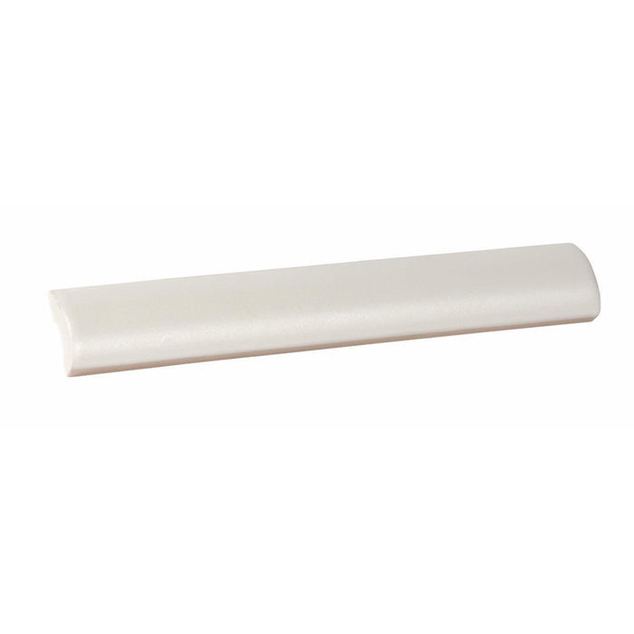 Full Liner Sample - Magma White Ceramic Bullnose - 1" x 8" x 1/4" Glossy