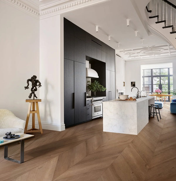 Malibu Lanai Deco Chevron Saddle Porcelain Tile - Matte