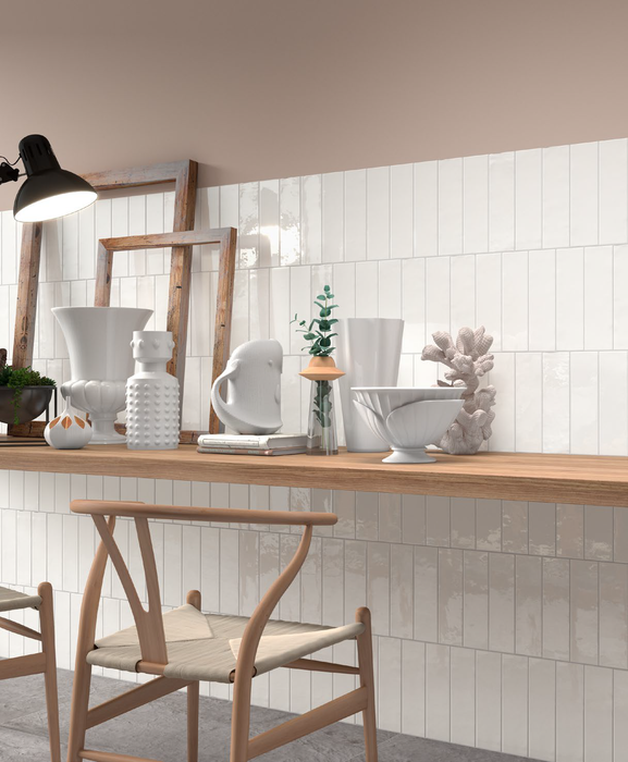 Manhattan White Porcelain Tile - 3" x 10" Matte