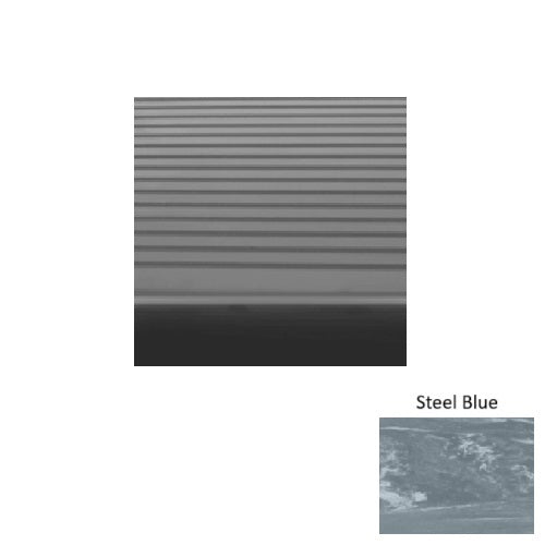 Roppe Steel Blue Ribbed Rubber 1