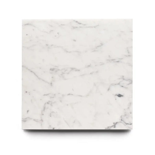 Full Tile Sample - Marble Carrara Marble Tile - 12" x 12" x 3/8" Honed