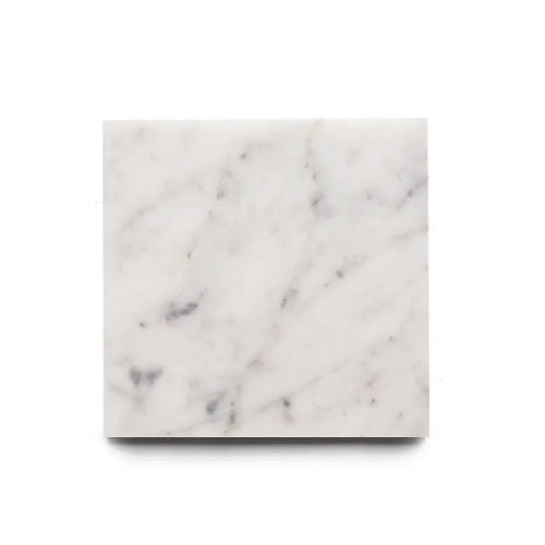 Full Tile Sample - Marble Carrara Marble Tile - 6" x 6" x 3/8" Honed
