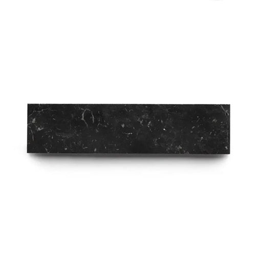 Full Tile Sample - Marble Nero Marquina Marble Tile - 3" x 12" x 3/8" Honed