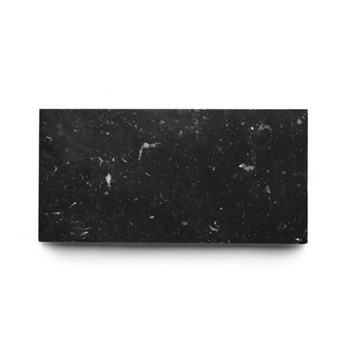 Full Tile Sample - Marble Nero Marquina Marble Tile - 6" x 12" x 3/8" Honed