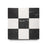 Full Tile Sample - Marble Piazza in Carrara & Nero Marquina Marble Tile - 12" x 12" x 3/8" Honed