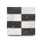 Full Tile Sample - Marble Piazzetta in Carrara & Nero Marquina Marble Tile - 6" x 6" x 3/8" Honed