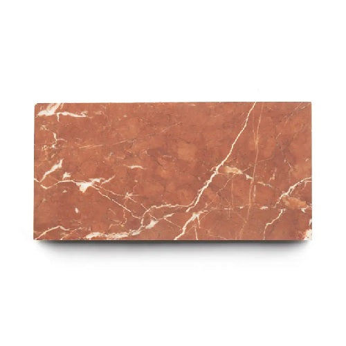 Full Tile Sample - Marble Rosso Alicante Marble Tile - 6" x 12" x 3/8" Honed