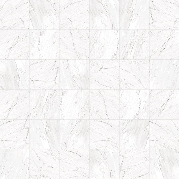 Marbles Carrara White Porcelain Mosaic - 2" x 2"