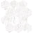 Marbles Carrara White Porcelain Mosaic - 3" Hexagon