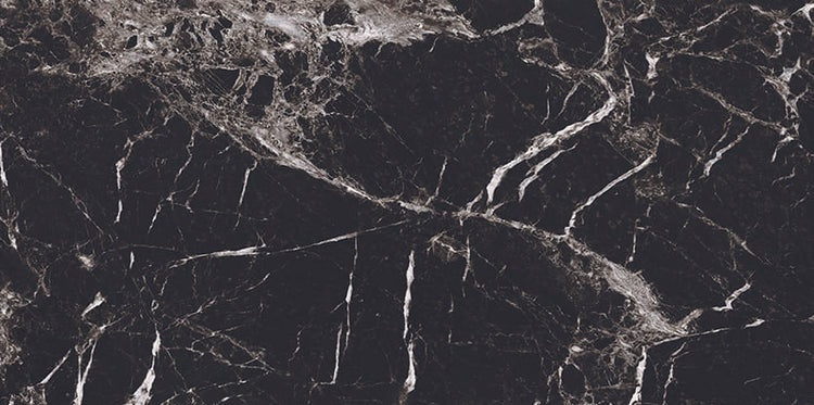 Full Tile Sample - Marbles Marmo Nero Porcelain Tile - 12" x 24" x 8 MM Matte