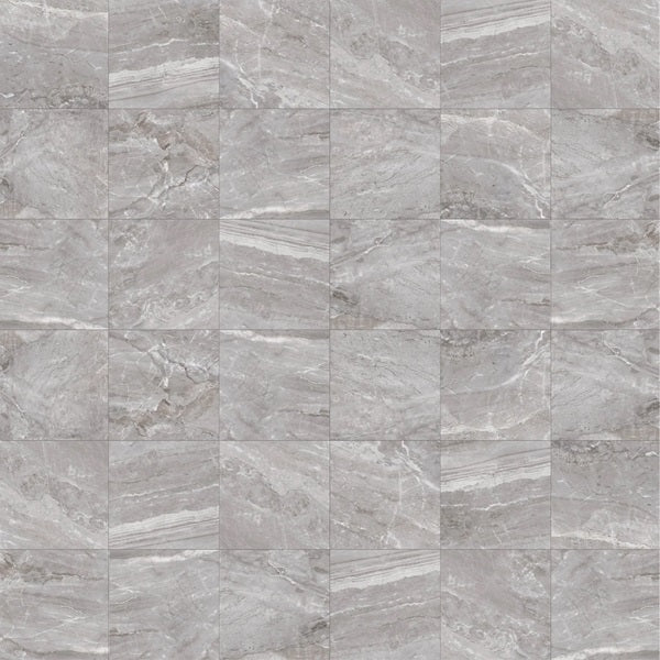Marbles Oniciata Grey Porcelain Mosaic - 2" x 2"