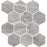 Marbles Oniciata Grey Porcelain Mosaic - 3" Hexagon