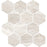 Marbles Oniciata Ivory Porcelain Mosaic - 3" Hexagon