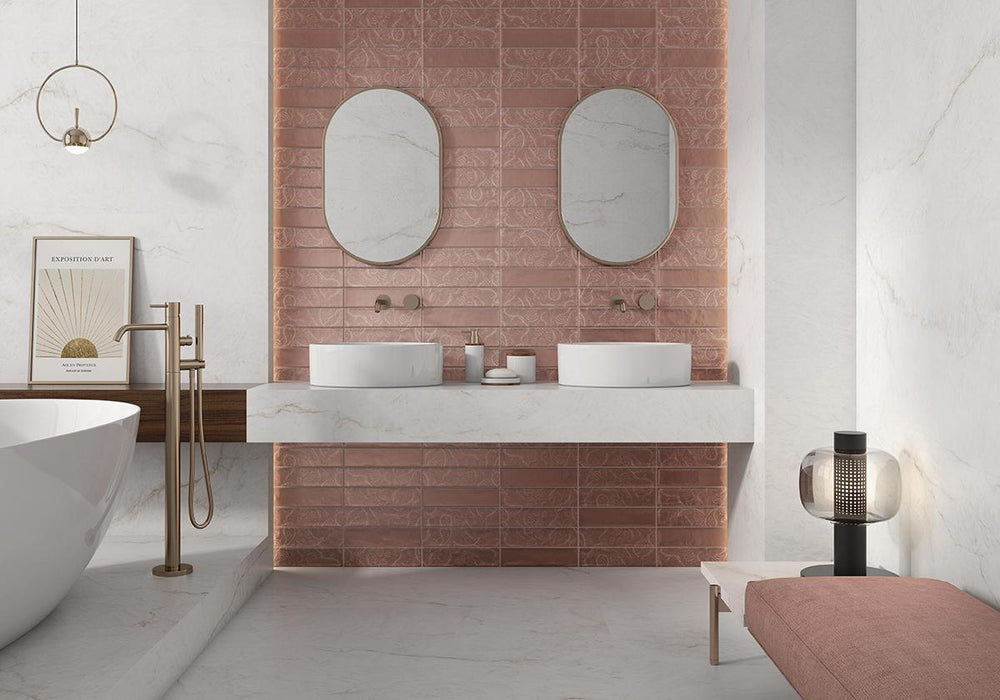 Marmoles Crystal White Matte Porcelain Tile - 24" x 48"