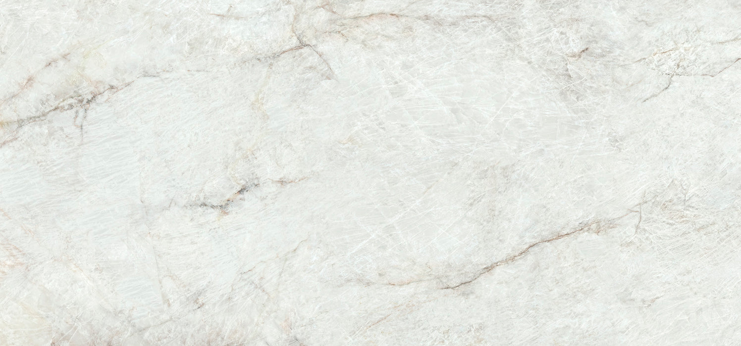 Marmoles Crystal White Polished Porcelain Tile - 24" x 48" x 3/8"