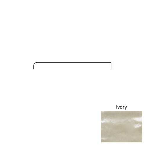 Marrakech Porcelain Ivory RNDMARR Quarter Round Glossy 1