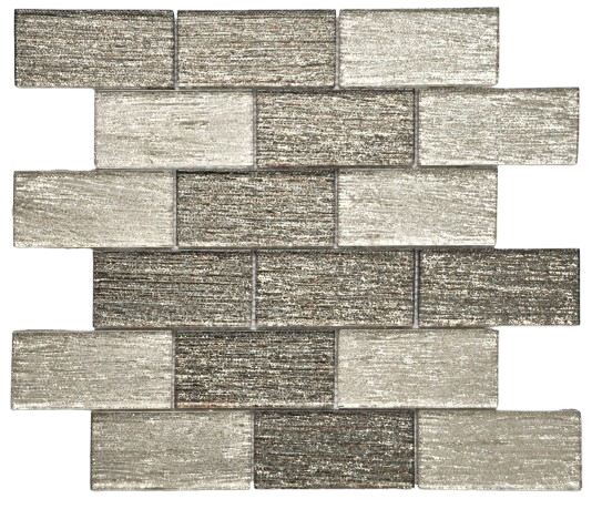 Metallic Gold  Glass Mosaic - Brick