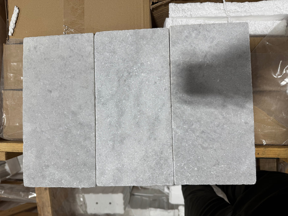 Milas White Marble Tile - 6" x 12" Tumbled