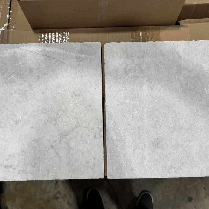 Milas White Marble Tile - 12" x 12" Tumbled