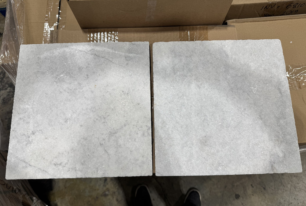 Milas White Marble Tile - 12" x 12" Tumbled