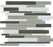 Full Sheet Sample - Aquatica Element Mineral Random Linear Glass Mosaic - 11.75" x 11.75" Glossy