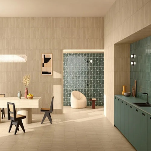 Beatnik Porcelain Tracce Deco Tile Glossy & Matte 3