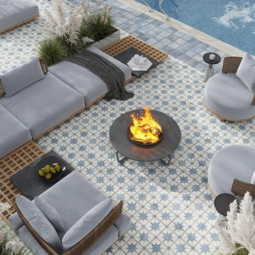 Celestial Porcelain Blue Tile Matte 4