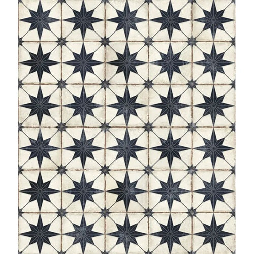 Celestial Porcelain Navy Compass Tile Matte 2