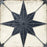 Celestial Porcelain Navy Compass Tile Matte 1