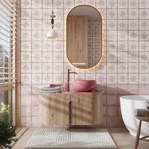 Celestial Porcelain Pink Tile Matte 3