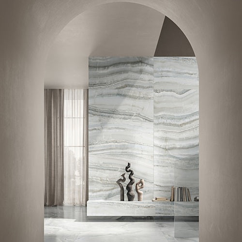 Imperial Azul Veined Porcelain Tile - Honed