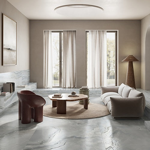 Imperial Azul Veined Porcelain Tile - Honed