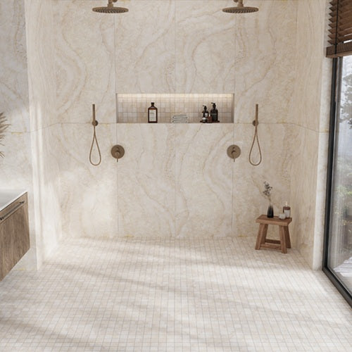 Lucent Porcelain Ivory  Mosaic Lappato 2