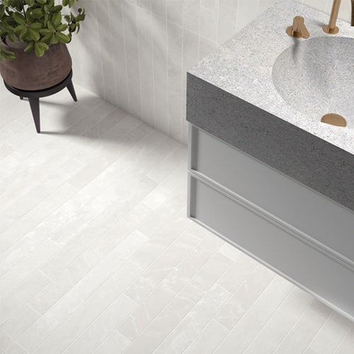 Marvenza White Porcelain Tile - Matte