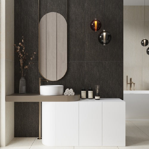 Monolith Porcelain Black Deco Tile Matte 2
