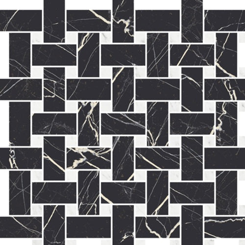 Velanza Porcelain Nero Mosaic Matte 1
