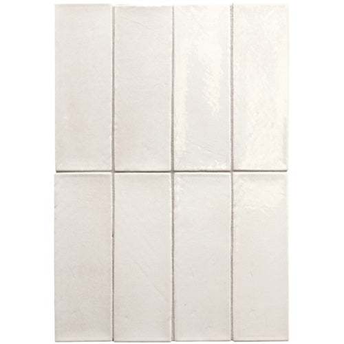 Duetto White Porcelain Tile - Glossy